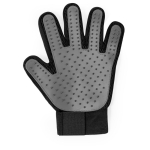 Gant pour brosser les animaux de compagnie avec sangle velcro réglable couleur noir première vue