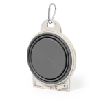 Gamelle compacte pliable à double compartiment pour animaux couleur gris