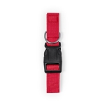Collier en polyester avec sangle réglable et fermeture à cliquet couleur rouge première vue