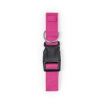 Collier en polyester avec sangle réglable et fermeture à cliquet couleur fuchsia première vue