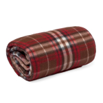 Plaid personnalisé en polaire RPET avec housse 180 g/m² Gstaad couleur rouge première vue