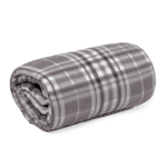 Plaid personnalisé en polaire RPET avec housse 180 g/m² Gstaad couleur gris première vue