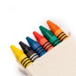 6 crayons de cire dans une boîte en carton avec des graines de pétunia couleur naturel cinquième vue