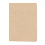 Sac en coton contenant un set d'écriture, des crayons et un cahier couleur beige cinquième vue