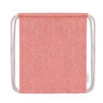 Sac à dos ficelle pour enfants en 100% coton recyclé couleur rouge première vue