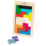 Jeu d'adresse de 12 pièces de formes et couleurs variées couleur bois deuxième vue