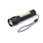Lampe de poche rechargeable avec 1 LED et 10 COB dans le manche