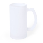 Chope à bière en verre avec fini mat givré 500ml couleur blanc première vue