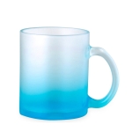 Tasse en verre au fini mat avec coloris translucides 350ml couleur bleu première vue
