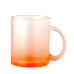 Tasse en verre au fini mat avec coloris translucides 350ml couleur orange première vue