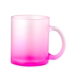 Tasse en verre au fini mat avec coloris translucides 350ml couleur fuchsia première vue