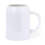 Chope à bière en céramique avec finition blanche 700ml couleur blanc première vue