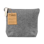Trousse de toilette publicitaire en coton recyclé 140 g/m² Tetiaroa couleur noir première vue