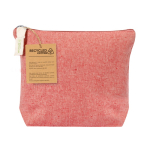 Trousse de toilette publicitaire en coton recyclé 140 g/m² Tetiaroa couleur rouge première vue