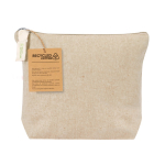 Trousse de toilette publicitaire en coton recyclé 140 g/m² Tetiaroa couleur naturel première vue