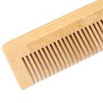 Peigne durable en bambou personnalisé avec logo couleur bois troisième vue