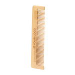 Peigne durable en bambou personnalisé avec logo vue principale