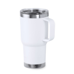 Tasse en acier inoxydable à double paroi avec anse rigide 600ml deuxième vue