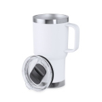 Tasse en acier inoxydable à double paroi avec anse rigide 600ml  troisième vue