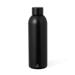 Bouteille en acier inoxydable recyclé aux couleurs métallisées 500ml couleur noir première vue