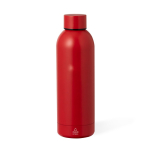 Bouteille en acier inoxydable recyclé aux couleurs métallisées 500ml couleur rouge première vue