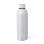 Bouteille en acier inoxydable recyclé aux couleurs métallisées 500ml couleur blanc première vue