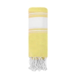 Serviette paréo en coton avec détails aux deux extrémités 180g/m² couleur jaune première vue