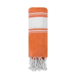 Serviette paréo en coton avec détails aux deux extrémités 180g/m² couleur orange première vue