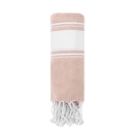 Serviette paréo en coton avec détails aux deux extrémités 180g/m² couleur naturel première vue
