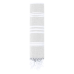 Serviette paréo bicolore en coton recyclé et polyester 255g/m² couleur gris première vue