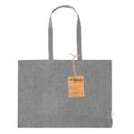 Sac en 100% coton recyclé à longues anses 220g/m² couleur noir première vue