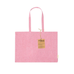 Sac en 100 % coton recyclé certifié à personnaliser 220 g/m² couleur rose première vue