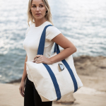 Sac en coton avec poche et fermeture magnétique 280 g/m² Eco Beach vue d'ambiance