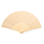Éventail en bambou avec tissu de couleur naturelle couleur naturel première vue