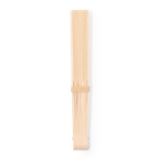 Éventail en bambou avec tissu de couleur naturelle  troisième vue