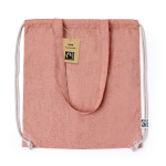 Sac ficelle et à dos 2-en-1 en coton Fairtrade 140g/m² couleur rouge première vue