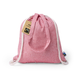 Sac ficelle et à dos 2-en-1 en coton Fairtrade 140g/m² quatrième vue