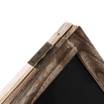 Tableau noir à chevalet avec bord en bois double face et pliable couleur bois  troisième vue