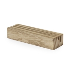 Porte-menu tableau noir double face avec base en bois couleur bois  troisième vue