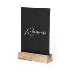 Base support en bois avec fente pour documents couleur bois  troisième vue