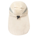 Casquette bicolore en microfibre à élastique et couvre-nuque cinquième vue