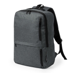 Sac à dos en RPET pour ordinateur portable 15” avec 3 poches frontales couleur gris première vue