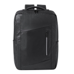 Sac à dos pour ordinateur 15” en similicuir avec fixation valise couleur noir première vue