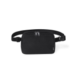 Sac banane en polyester RPET avec fermeture à double tirette et boucle couleur noir première vue