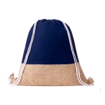 Sac ficelle en 100% coton avec base en jute 120g/m² deuxième vue