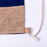 Sac ficelle en 100% coton avec base en jute 120g/m²  troisième vue