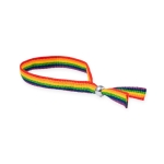 Bracelet en polyester multicolore avec fermeture à bille réglable deuxième vue