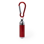 Lampe de poche LED en aluminium recyclé avec mousqueton coloré deuxième vue