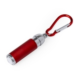 Lampe de poche LED en aluminium recyclé avec mousqueton coloré  troisième vue