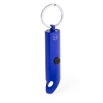 Lampe de poche, aluminium recyclé, décapsuleur et mousqueton assortis couleur bleu première vue